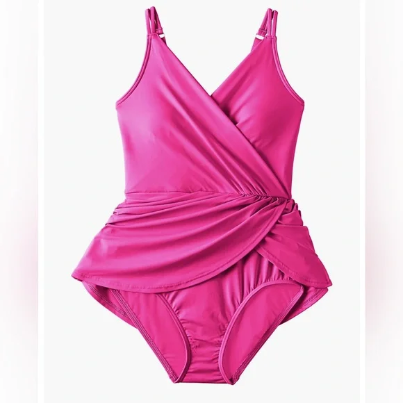 Wrap Silhouette One-Piece Swimsuit by Lands End - Picture 9 of 11